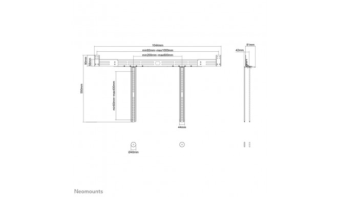 Neomounts by Newstar AWL29-750BL1 yleismallinen soundbar-teline