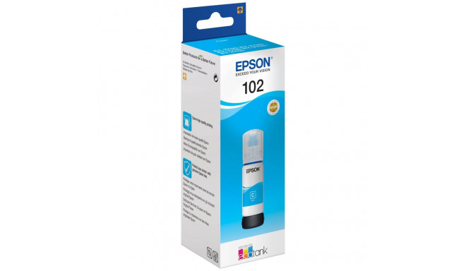 Epson 102 EcoTank -mustepullo, syaani
