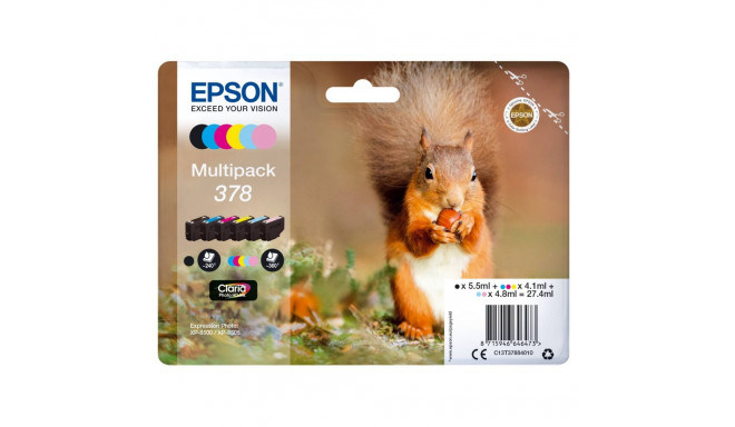 Epson 378 -mustekasettipakkaus, 6 väriä