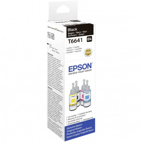 Epson T664 EcoTank -mustepullo, musta