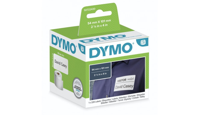 Dymo LabelWriter -saate/nimesilt 101 x 54 mm, 220 silti, valge