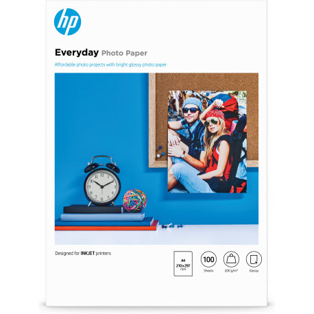 HP Everyday läikiv fotopaber, A4, 100 lehte