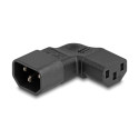 Delock Power Adapter IEC 60320 - C14 to C13, male / female, 10 A, 90° left / right angled