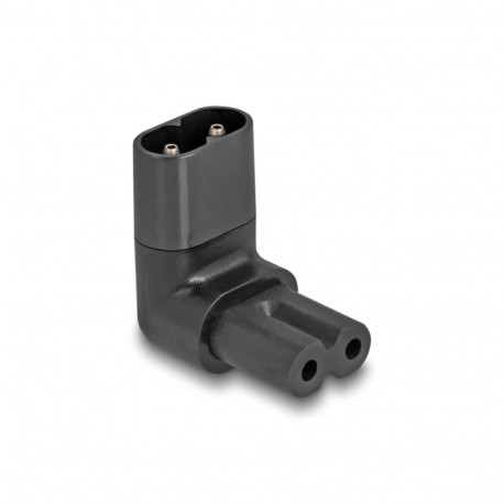 Delock Power Adapter IEC 60320 - C8 to C7, male / female, 2.5 A, 90° angled
