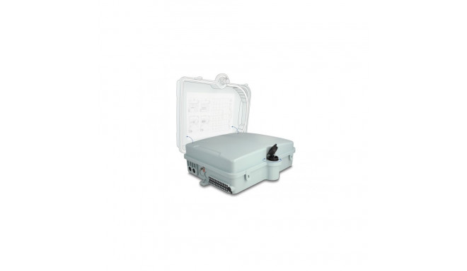 Delock Fiber Optic Distribution Box for indoor and outdoor IP65 waterproof lockable 24 port grey