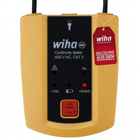 Wiha Continuity tester 45222, up to 400 V AC, CAT II (yellow/black)