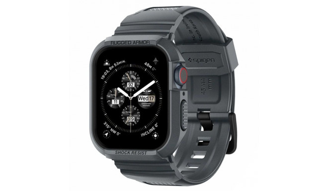 Spigen Rugged Armor Pro Case for Apple Watch 4 / 5 / 6 / 7 / 8 / 9 / SE (44 / 45 mm) - Dark Gray