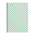 Kaustik 215x309mm 4x4 ruut spiraal 80l CHAMBER GREEN Miquelrius