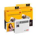 Kodak Mini 3 Retro P300rw60 Instant Photo Printer Bundle 3x3 White