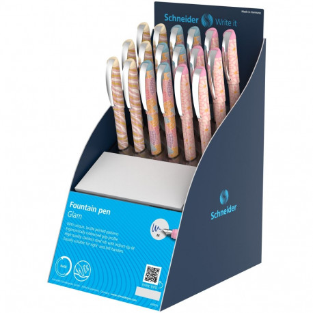 Täitesulepea SCHNEIDER Glam assortii, 18tk, display