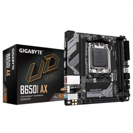 Gigabyte B650I AX 1.0 Processor family AMD Processor socket AM5 DDR5 DIMM Supported hard disk drive