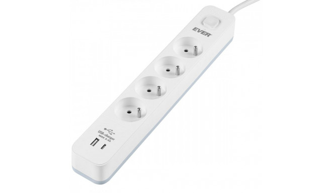 Surge protection strip PROTECT 4PL 1A1C USB T/LZ12-PRO015/1000