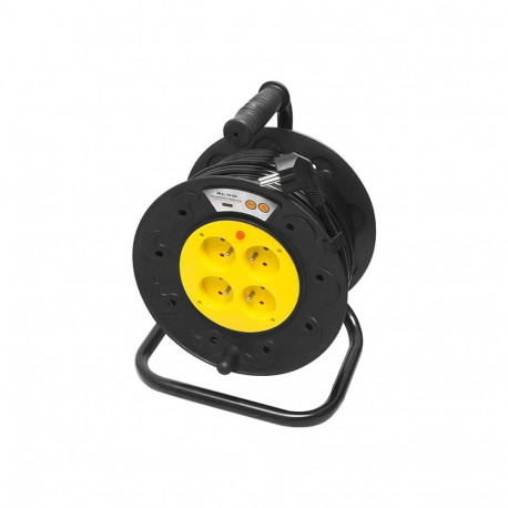 Power extension cable PR-61 4-sockets 50m drum PCV