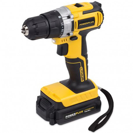 POWERPLUS POWX00422 akutrell-kruvikeeraja puurimiseks ja kruvide keeramiseks 20V 2x1.5Ah laadijaga