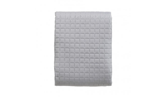 BEDSPREAD MICRO 160X220 CM SQUARES GREY