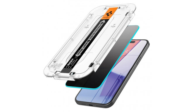 Spigen Glas.tR EZ Fit Privacy Tempered Glass for iPhone 15 Pro