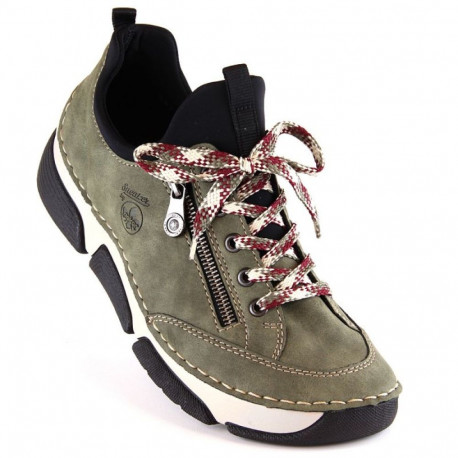 Comfortable Rieker W RKR610 green shoes (36)