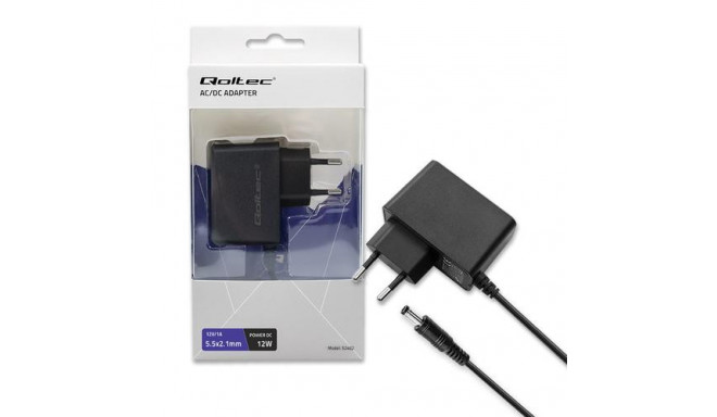 Qoltec 52402 power adapter/inverter Indoor 12 W Black