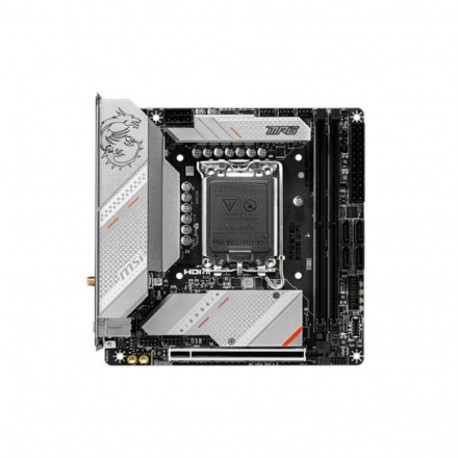 MSI MPG B760I EDGE WIFI Intel protsessoripere LGA1700 protsessoripesa DDR5 DIMM 2 mälupesa toetatud 