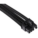 Corsair Premium Sleeved PCIe Single Cable, Twin Pack (Gen 4) - Black