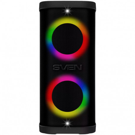 Portable speaker SVEN PS-950, black, power output 2x80W (RMS), TWS, Bluetooth, IPx4, FM, USB, microS