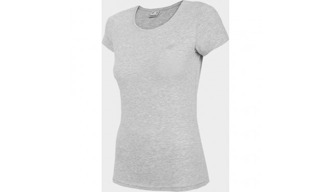 4f Women's T-shirt H4Z22-TSD350 Cool Light Grey Melange size.S