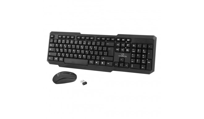 TITANUM TK108 MEMPHIS - Wireless Keyboard and Wireless Mouse USB 2.4 GHz