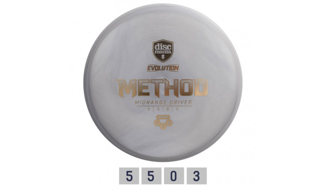 Discgolf DISCMANIA Midrange Driver HARD EXO METHOD Evolution Grey 5/5/0/3