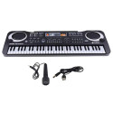 Kiddyz PI4 2in1 Electronic piano & 61 key bandstand Music Sound Machine with microphone Black