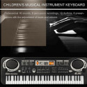 Kiddyz PI4 2in1 Electronic piano & 61 key bandstand Music Sound Machine with microphone Black