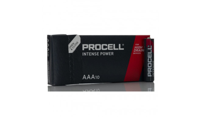 Patareid Duracell ProCell Intense AAA/LR03 10-pakk, suure voolutarbega seadmetele