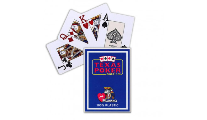 Modiano Texas Hold Em Jumbo Index Playing Cards (Blue)