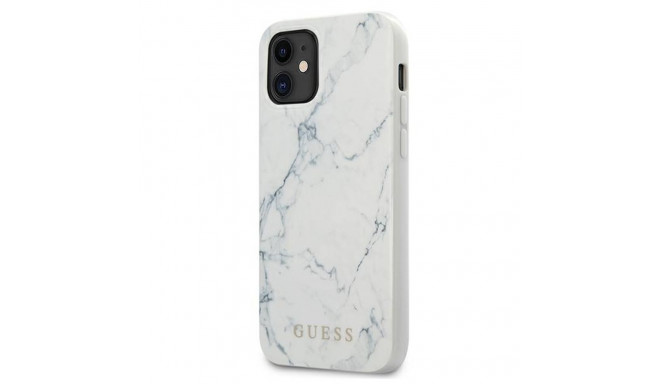 Guess GUHCP12SPCUMAWH iPhone 12 mini 5.4" valge/valge kõvakest Marmor