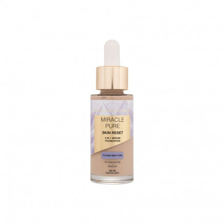 Max Factor Miracle Pure Skin Reset 2in1 Serum Foundation (30ml) (30-40 Fair To Light)