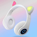 Bemi B39 Noise Cancell Kids Cat Bluetooth Wireless Headset FM Radio / MP3 Mico SD and Phone call Whi