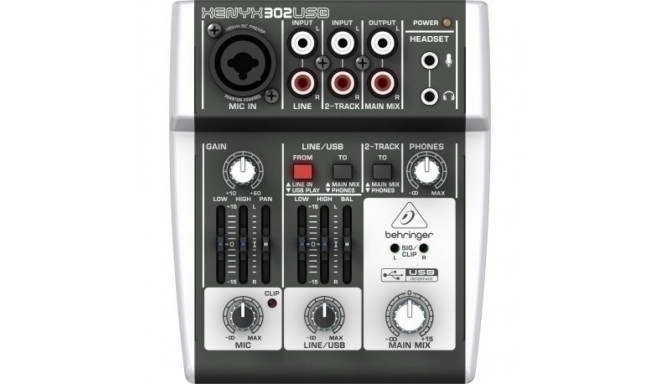 Behringer X302USB helimikser 5 kanalit