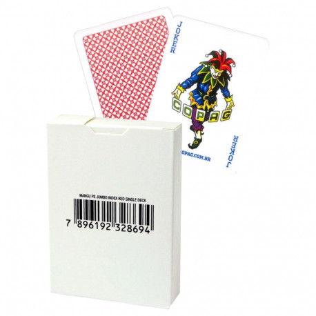 Copag 4 Corner Jumbo Poker Cards in White Box (Red)