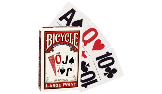 Bicycle Large Print Playing Cards (Red)