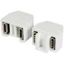 "ALLNET TP-TP Kupplung CAT6A Buchse 1:1 8-pol. RJ45 magnetische Sicherungskupplung Abwurfbuchse PoE 