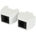 "ALLNET TP-TP Kupplung CAT6A Buchse 1:1 8-pol. RJ45 magnetische Sicherungskupplung Abwurfbuchse PoE 