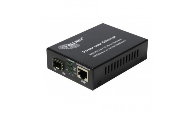 "NET Z ALLNET Medienkonverter PoE (15,4W/30W) auf 1000BASE-SX/LX Single-/ Multimode SFP Mini-GBIC An