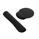 MOUSE PAD WRIST REST NATEC CHIPMUNK 2-IN-1 ERGONOMIC SET BLACK FOAM FILLING
