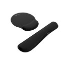 MOUSE PAD WRIST REST NATEC CHIPMUNK 2-IN-1 ERGONOMIC SET BLACK FOAM FILLING