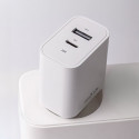 Maxlife MXTC-06-20AC PD QC charger 1x USB-C 1x USB 20W white + USB-C - USB-C cable 20W