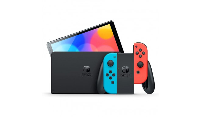 Mängukonsool Nintendo Switch OLED, punane/neoonsinine