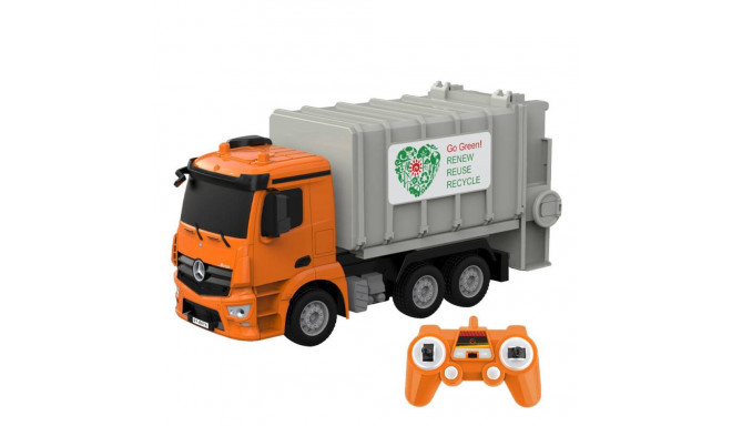 Remote control RC garbage truck 1_26 Double Eagle ( orange) Mercedes-Benz Antos E676-003