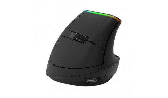 Wireless Vertical Mouse Delux M618DB BT4.0 + 2.4Ghz 4000DPI RGB