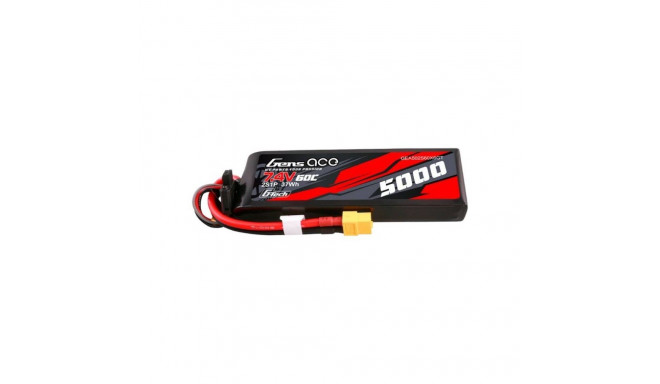 Gens ace G-Tech 5000mAh 7.4V 60C 2S1P Lipo PC material case with XT60 Plug