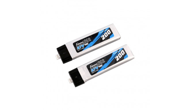 Gens ace 200mAh 3.7V 45C 1S1P Lipo Battery (2pcs)