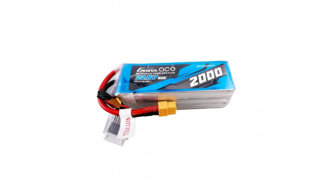 Gens ace 2000mAh 22.8V 60C 6S1P High Voltage Lipo Battery Pack with XT60 Plug